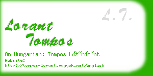 lorant tompos business card